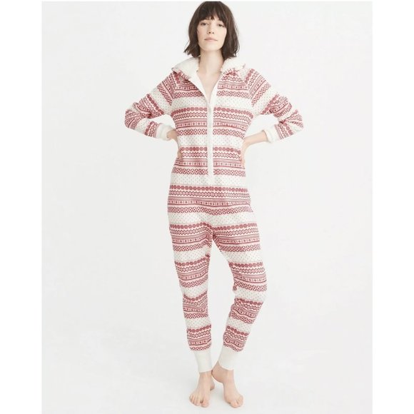 [Abercrombie & Fitch] Fair Isle Long John Pajamas - Picture 1 of 13